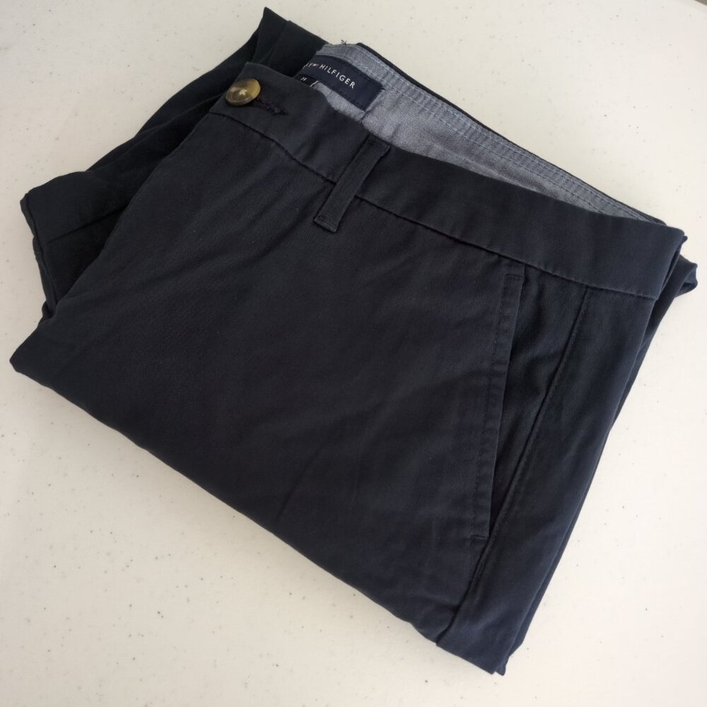 Tommy Hilfiger Hampton Navy Chino 14 Womens Pants Straight Business Corporate - Picture 9 of 9